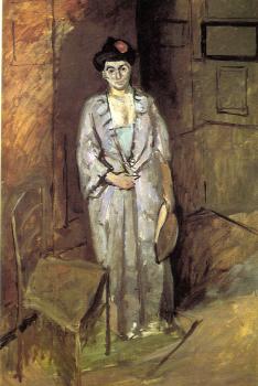 Henri Emile Benoit Matisse : mme matisse in a Japanese robe